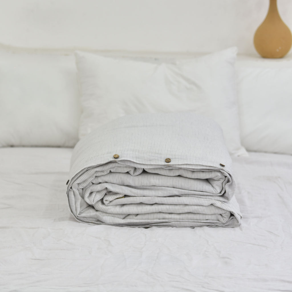 Striped French Linen Duvet Cover - Yarn Dyeing 49