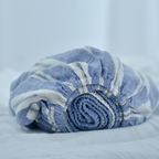 Wide Striped French Linen Fitted Sheet - Yarn Dyeing 55