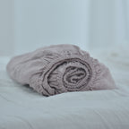 Light Purple French Linen Fitted Sheet - Yarn Dyeing 47
