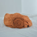 Orange French Linen Fitted Sheet - Yarn Dyeing 37