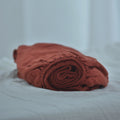 Red French Linen Fitted Sheet - Plain Dyeing 27
