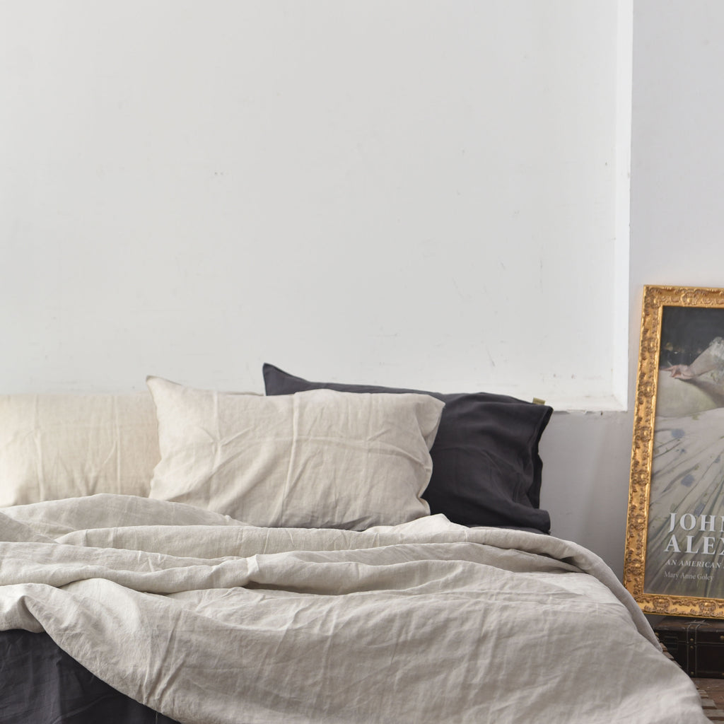 Flax French Linen Duvet Cover - Plain Dyeing 07