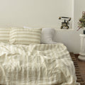 Flax Striped French Linen Bedding Sets (4 pieces) - Yarn Dyeing