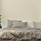 Gray French Linen Bedding Sets (4 pieces) - Yarn Dyeing