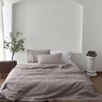 Light Purple French Linen Bedding Sets (4 pieces) - Yarn Dyeing