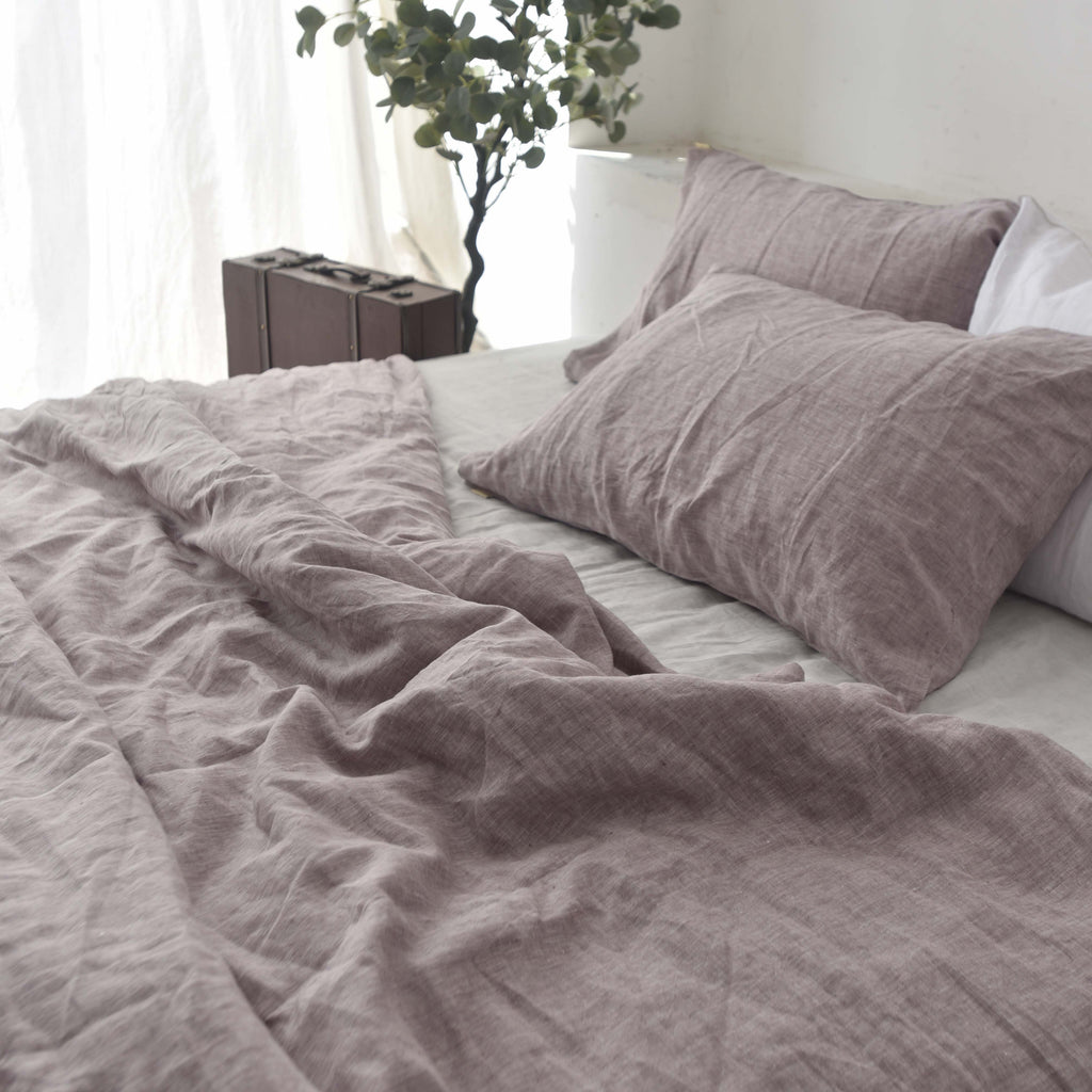 Light Purple French Linen Pillowcase - Yarn Dyeing 47