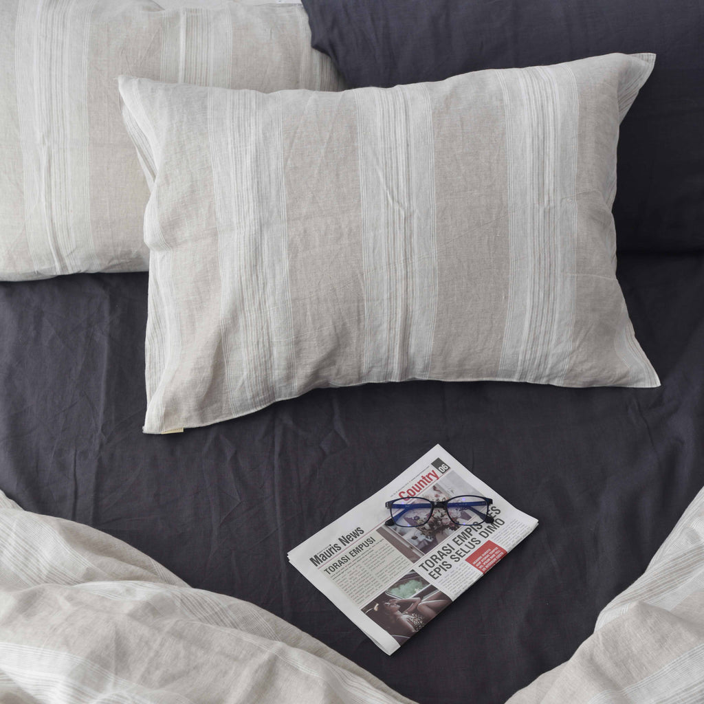 Big Striped French Linen Pillowcase - Yarn Dyeing 61