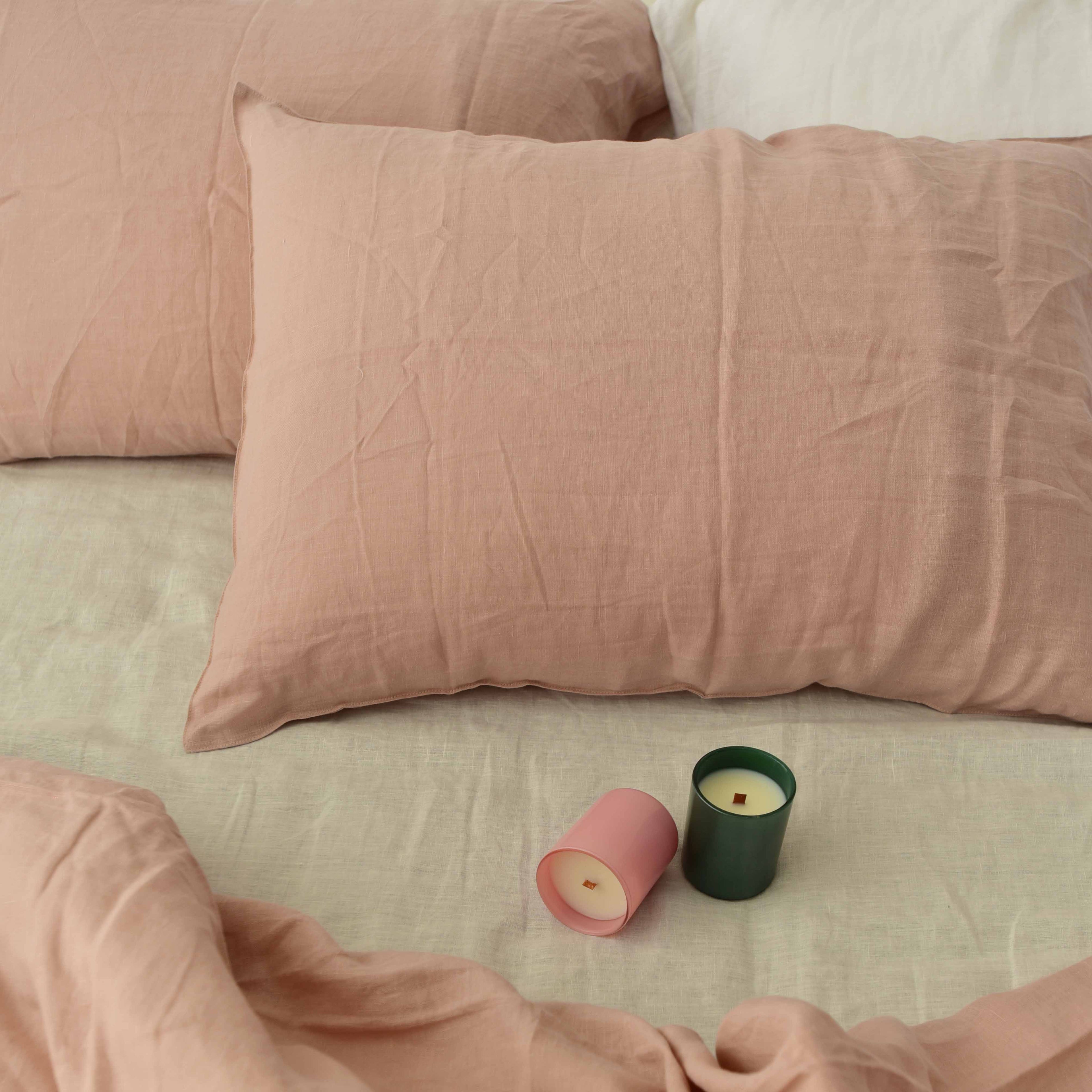 Dusty French Linen Pillowcase - Plain Dyeing 33