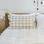 Grid French Linen Pillowcase - Yarn Dyeing 58