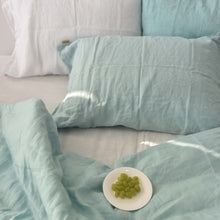 Load image into Gallery viewer, Mint French Linen Pillowcase - Plain Dyeing 32

