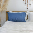 Navy French Linen Pillowcase - Plain Dyeing 12