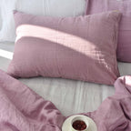 Purple French Linen Pillowcase - Plain Dyeing 04