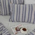 Wide Striped French Linen Pillowcase - Yarn Dyeing 55