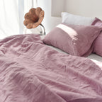 Purple French Linen Duvet Cover - Plain Dyeing 04