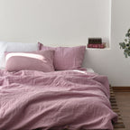 Purple French Linen Bedding Sets (4 pieces) - Plain Dyeing
