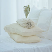 Load image into Gallery viewer, Flax French Linen Fitted Sheet + 2 Pillowcases Set - Plain Dyeing 07
