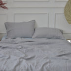 Stone French Linen Fitted Sheet - Plain Dyeing 15