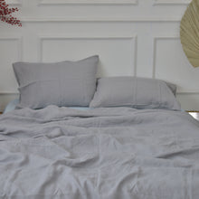 Load image into Gallery viewer, Stone French Linen Fitted Sheet - Plain Dyeing 15

