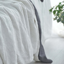 Load image into Gallery viewer, Striped French Linen Fitted Sheet - Yarn Dyeing 49
