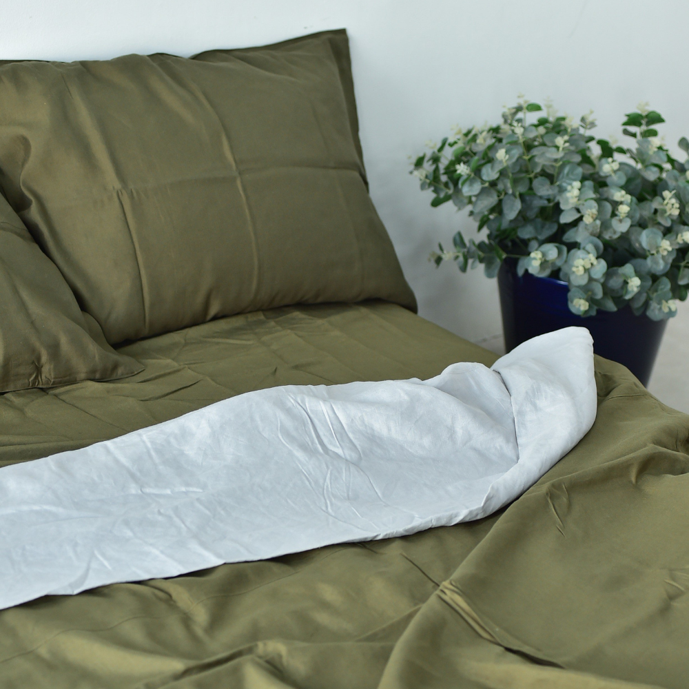 Bamboo Linen Pillowcases - Seaweed