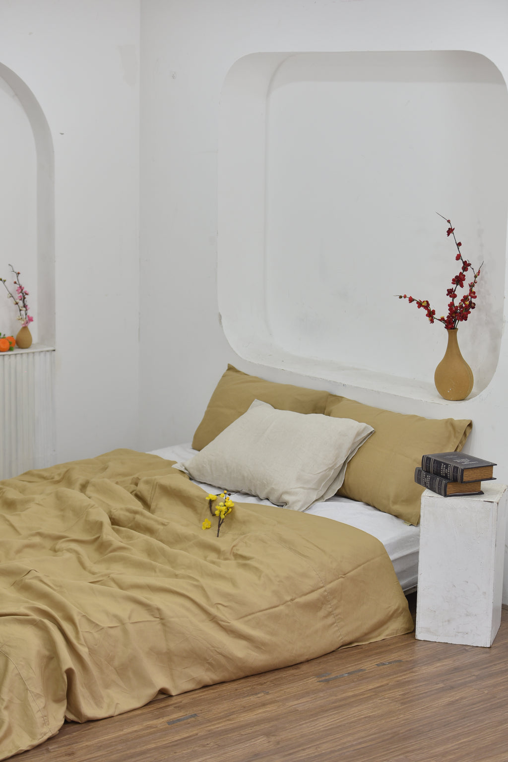 Bamboo Linen Duvet Cover - Sugar