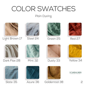 Dark French Linen Duvet Cover+2 Pillowcases Set - Plain Dyeing 08
