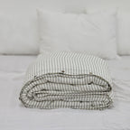 Black Striped French Linen Duvet Cover - Yarn Dyeing 59